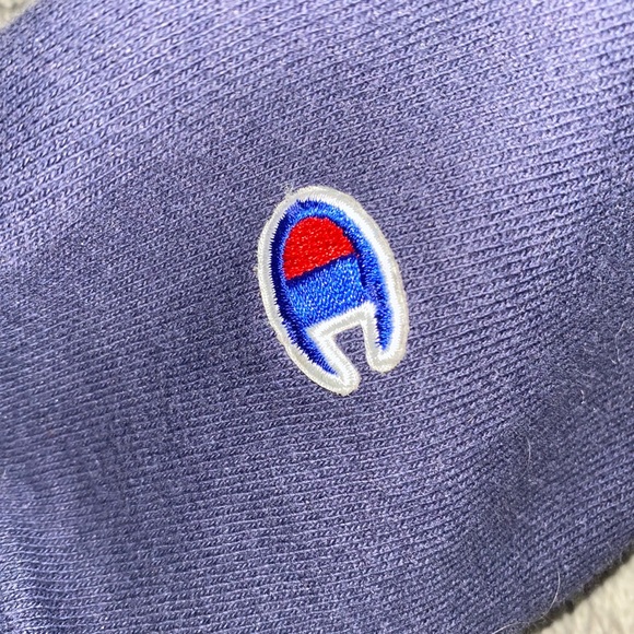 Unisex Champion Crewneck Sweater Navy Blue - Picture 3 of 5